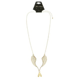 Mi Amore Wings Adjustable Statement-Necklace Gold-Tone