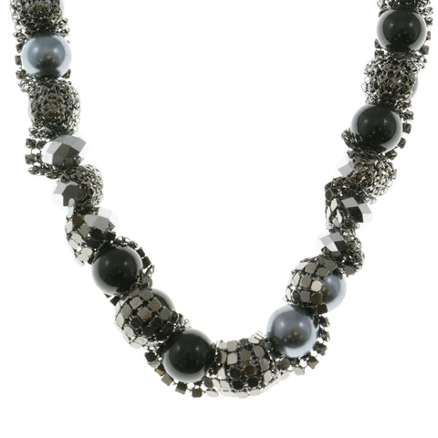 Mi Amore Adjustable Beaded-Necklace Multicolor/Silver-Tone