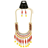 Mi Amore Necklace-Earring-Set Multicolor/Gold-Tone