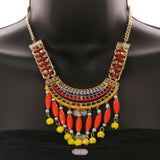 Mi Amore Necklace-Earring-Set Multicolor/Gold-Tone