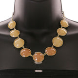 Mi Amore Necklace-Earring-Set Peach/Yellow