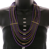 Mi Amore Necklace-Earring-Set Multicolor/Gold-Tone