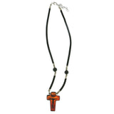 Mi Amore Cross Adjustable Pendant-Necklace Multicolor & Silver-Tone
