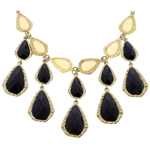 Mi Amore Necklace-Earring-Set Gold-Tone/Black