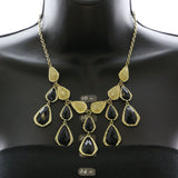 Mi Amore Necklace-Earring-Set Gold-Tone/Black