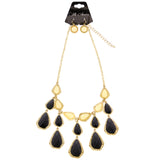 Mi Amore Necklace-Earring-Set Gold-Tone/Black