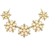 Mi Amore Necklace-Earring-Set Gold-Tone/White