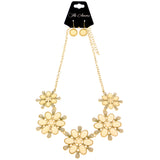 Mi Amore Necklace-Earring-Set Gold-Tone/White
