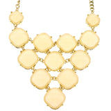 Mi Amore Necklace-Earring-Set Gold-Tone/White