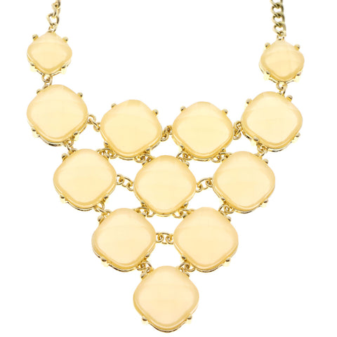 Mi Amore Necklace-Earring-Set Gold-Tone/White