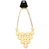 Mi Amore Necklace-Earring-Set Gold-Tone/White