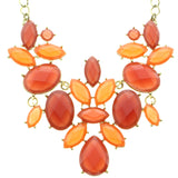 Mi Amore Necklace-Earring-Set Gold-Tone/Orange