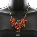 Mi Amore Necklace-Earring-Set Gold-Tone/Orange