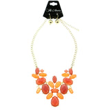Mi Amore Necklace-Earring-Set Gold-Tone/Orange