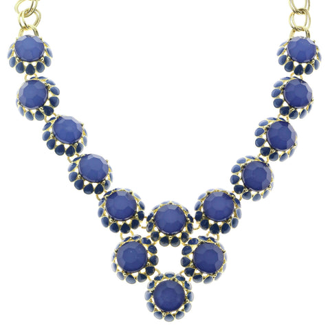 Mi Amore Necklace-Earring-Set Gold-Tone/Blue
