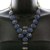 Mi Amore Necklace-Earring-Set Gold-Tone/Blue