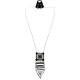 Mi Amore Necklace-Earring-Set Silver-Tone/Black