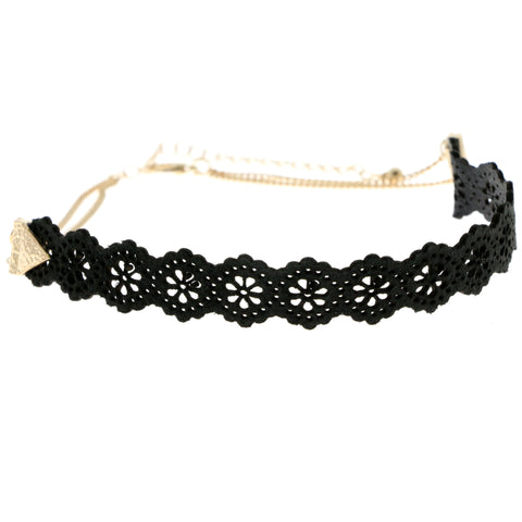 Mi Amore Choker-Necklace Gold-Tone/Black