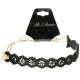 Mi Amore Choker-Necklace Gold-Tone/Black