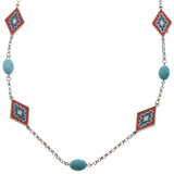 Mi Amore Necklace-Earring-Set Silver-Tone/Multicolor