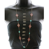 Mi Amore Necklace-Earring-Set Silver-Tone/Multicolor