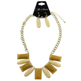 Mi Amore Necklace-Earring-Set Gold-Tone/White