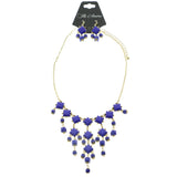 Mi Amore Necklace-Earring-Set Gold-Tone/Blue