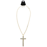Mi Amore Necklace-Earring-Set Gold-Tone/White