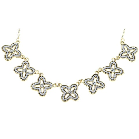Mi Amore Fashion-Necklace Gold-Tone/White
