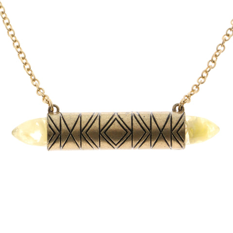 Mi Amore Statement-Necklace Gold-Tone/White