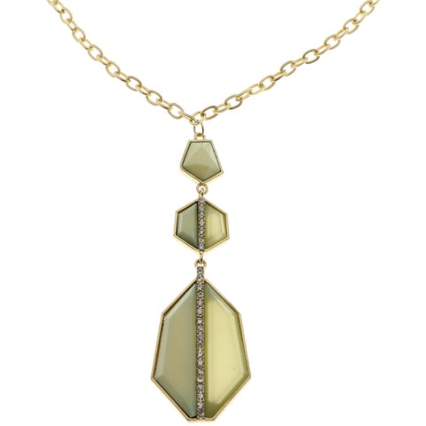 Mi Amore Pendant-Necklace Gold-Tone/Green