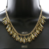 Mi Amore Necklace-Earring-Set Gold-Tone/White