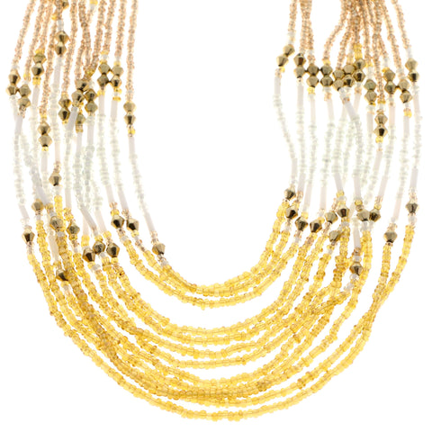 Mi Amore Necklace-Earring-Set Silver-Tone/White