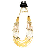 Mi Amore Necklace-Earring-Set Silver-Tone/White