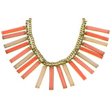 Mi Amore Necklace-Earring-Set Gold-Tone/Pink