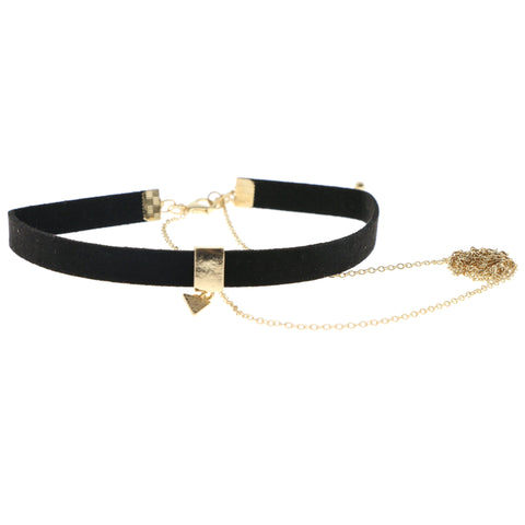 Mi Amore Necklace-Earring-Set Black/Gold-Tone
