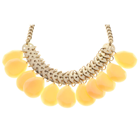 Mi Amore Necklace-Earring-Set Gold-Tone/Peach