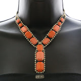 Mi Amore Necklace-Earring-Set  Gold-Tone/Pink