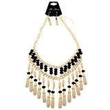 Mi Amore Necklace-Earring-Set Gold-Tone/White