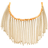 Mi Amore Fashion-Necklace Gold-Tone/Pink
