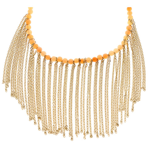 Mi Amore Fashion-Necklace Gold-Tone/Pink