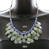 Mi Amore Necklace-Earring-Set Gold-Tone/Blue