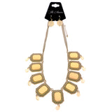 Mi Amore Necklace-Earring-Set Gold-Tone/White