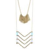 Mi Amore Long-Necklace Gold-Tone/Blue