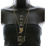 Mi Amore Long-Necklace Gold-Tone/Blue