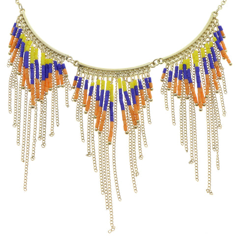Mi Amore Fashion-Necklace Gold-Tone/Multicolor