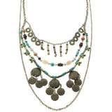 Mi Amore Necklace-Earring-Set Gold-Tone/Blue