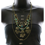 Mi Amore Necklace-Earring-Set Gold-Tone/Blue