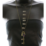 Mi Amore Stake Arrowhead Necklace-Earring-Set Gold-Tone & Multicolor