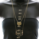 Mi Amore Long-Necklace Gold-Tone/White